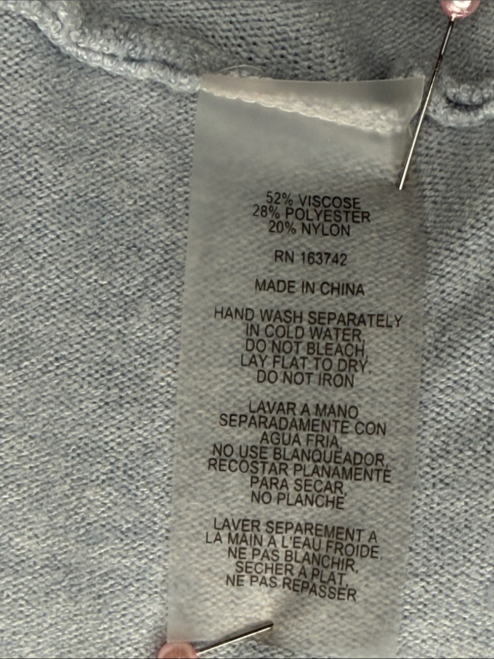 Vila Milano Light Blue Hooded Women's Knit Top - Picture 5 of 5